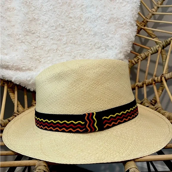 Handmade Genuine Panama Hats 100% Toquilla Straw Fiona Fedora Sz M UNISEX